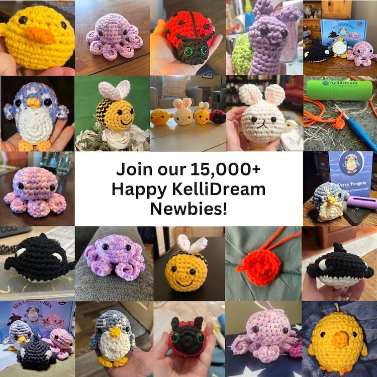 KelliDream Original Magic Circle Crochet Tool w Right & Left-Handed Step by Step Online English Instructions & Videos, Learn How to Make a Magic Circle Stitch w All Yarn Sizes (Purple) - Image 4